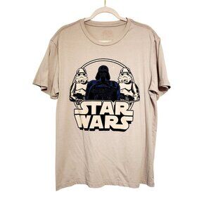 Star Wars | Men's Gray & Navy Darth Vader & Stormtroopers Graphic Tee (Size XL)